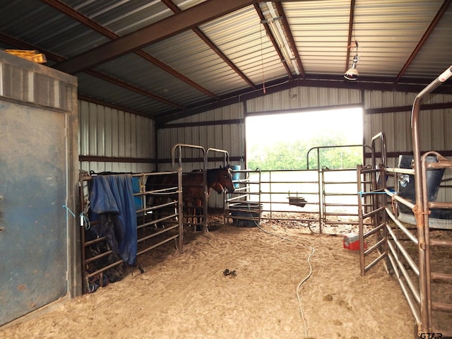 view of horse barn