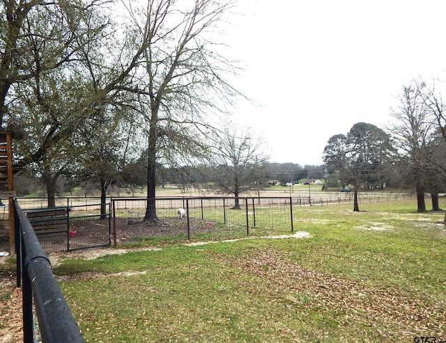 view of yard featuring a rural view