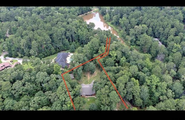 18872 Big Timber Rd, Tyler, TX 75703 - aerial overview of property's location featuring a heavily wooded area and property parcel outlined