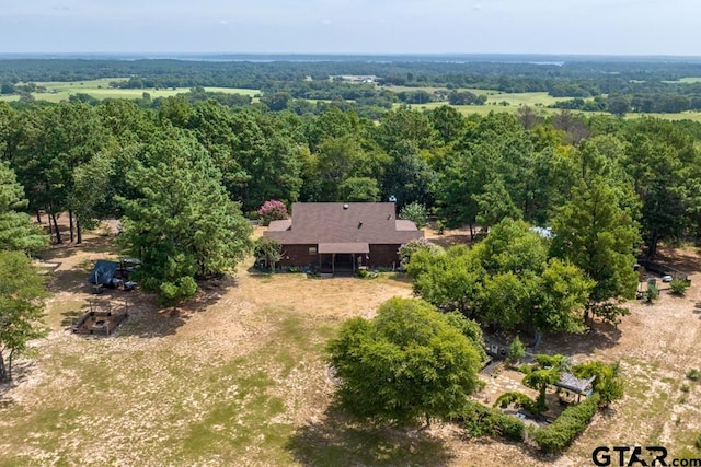 aerial view featuring a rural view