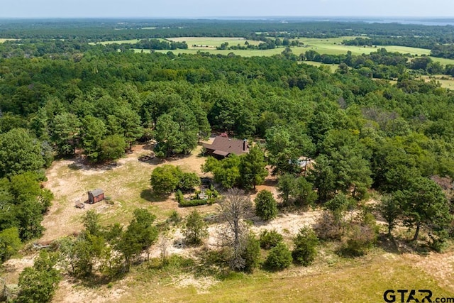 aerial view featuring a rural view