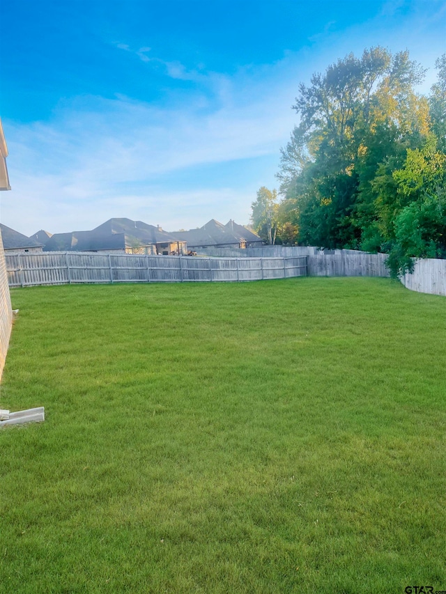 view of yard featuring a mountain view