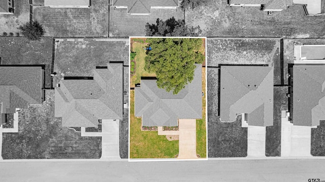 107 Hay Meadow Dr, Winona, TX 75792 - aerial view of residential area featuring property boundaries highlighted