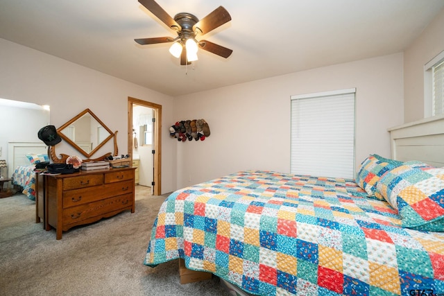 12545 Fm 968 W, Longview, TX 75602 - bedroom with light carpet and a ceiling fan