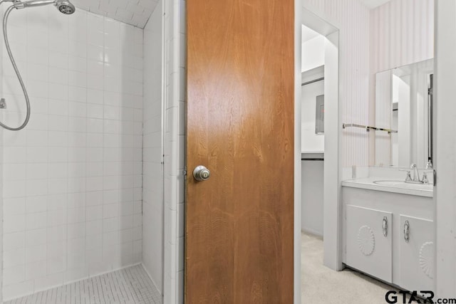901 Dogwood St, Gilmer, TX 75644 - full bathroom with tiled shower and vanity