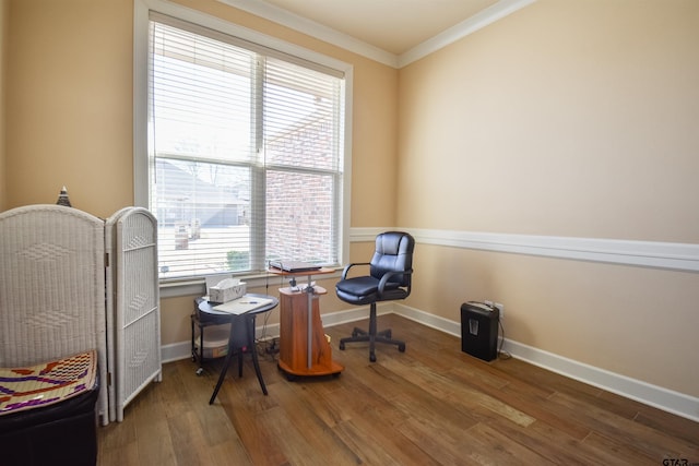 2222 Rana Park, Flint, TX 75762 - living area featuring ornamental molding, wood finished floors, and a wealth of natural light