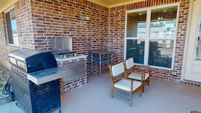 2222 Rana Park, Flint, TX 75762 - view of patio featuring an outdoor kitchen and a grill