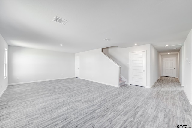 interior space featuring light wood-type flooring