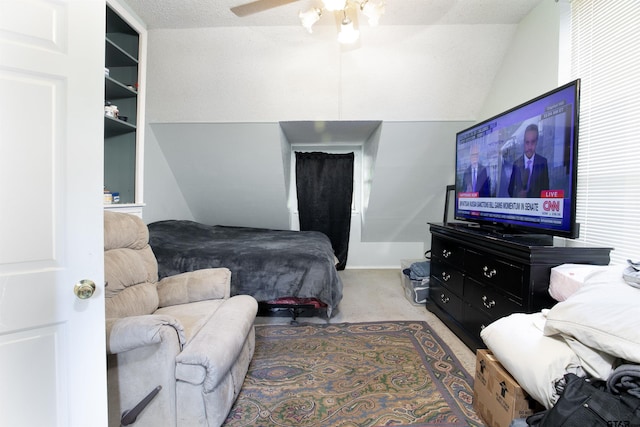 811 Janis, Bullard, TX 75757 - bedroom featuring vaulted ceiling, carpet flooring, and ceiling fan
