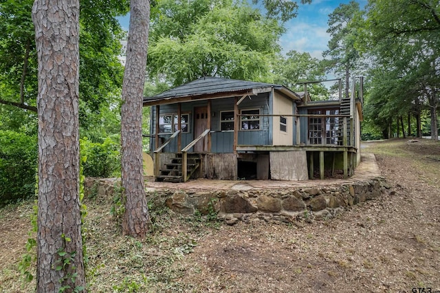 19748 Northside Dr, Winona, TX 75792 - view of front facade featuring stairs