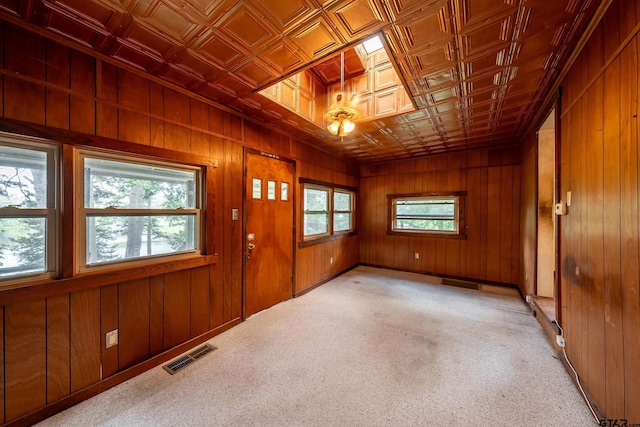 19748 Northside Dr, Winona, TX 75792 - entryway with an ornate ceiling and wood walls