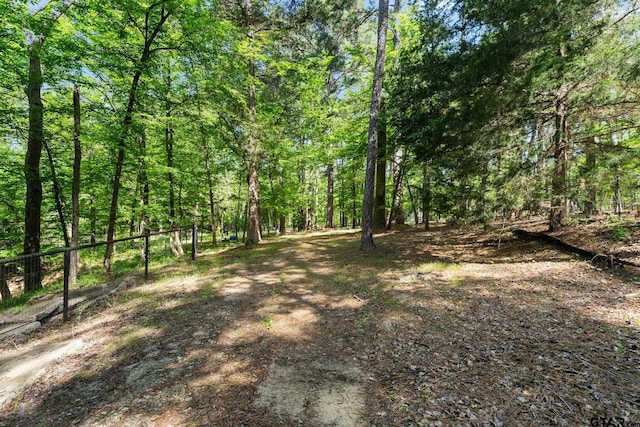 19132 Falls Creek Dr, Flint, TX 75762 - view of yard with fence and a view of trees