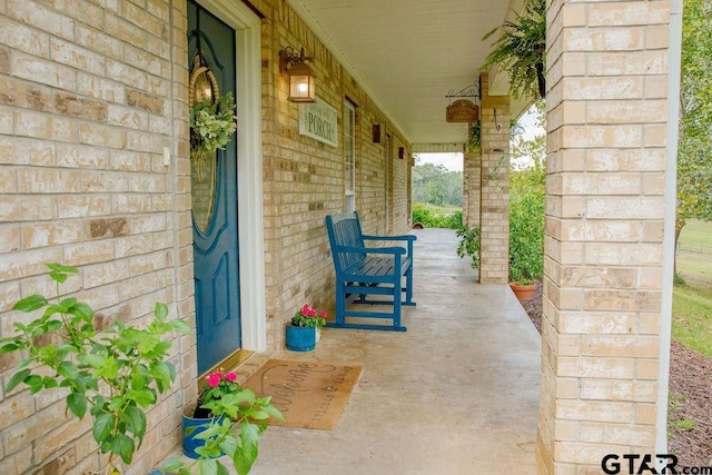 view of patio / terrace featuring covered porch