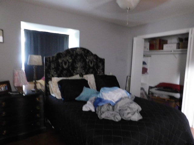 bedroom featuring a closet