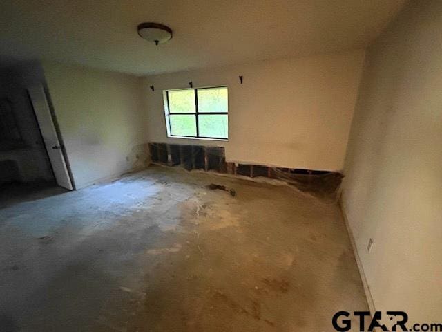 interior space with concrete floors