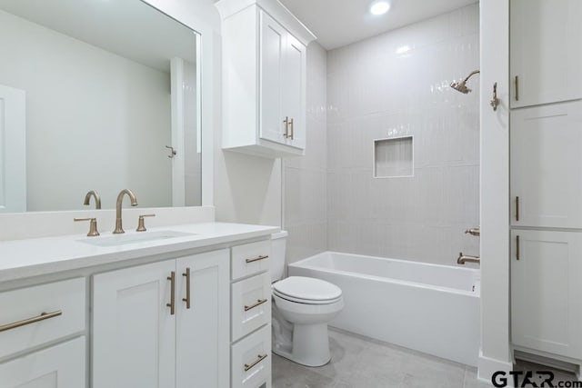 7130 Alexander Dr, Tyler, TX 75707 - full bath with vanity, shower / washtub combination, and tile patterned flooring