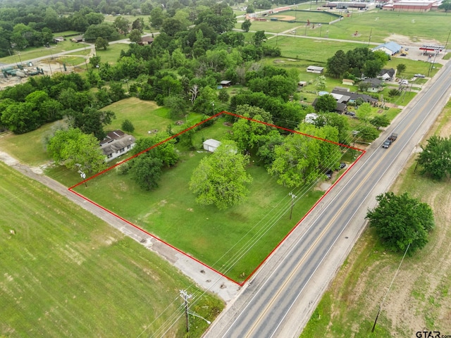 drone / aerial view featuring a rural view