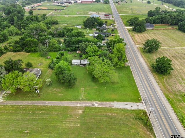 drone / aerial view featuring a rural view