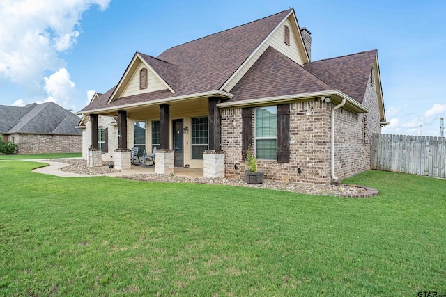 275 Babatwa Ln, Bullard, TX 75757 - view of front facade with a shingled roof, brick siding, a porch, and a chimney