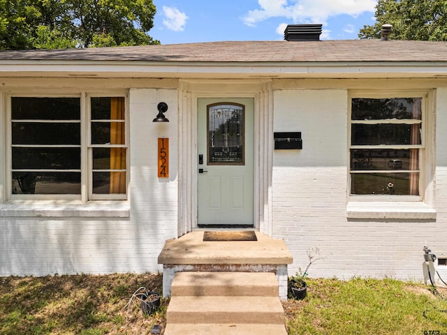 view of exterior entry