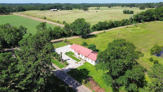 drone / aerial view featuring a rural view