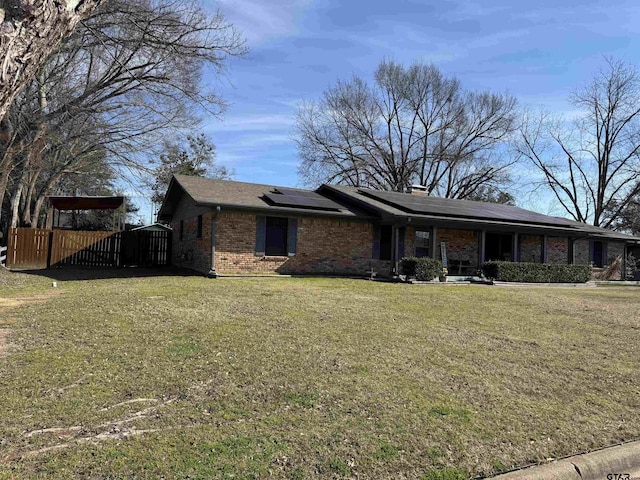 view of front of home with a front yard