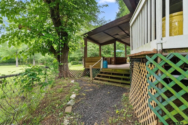 118 Lynn Creek Dr, Mabank, TX 75156 - view of yard featuring a wooden deck