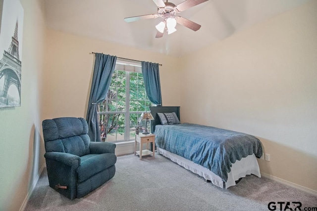 502 Northcreek Dr, Chandler, TX 75758 - bedroom with carpet floors, baseboards, and a ceiling fan