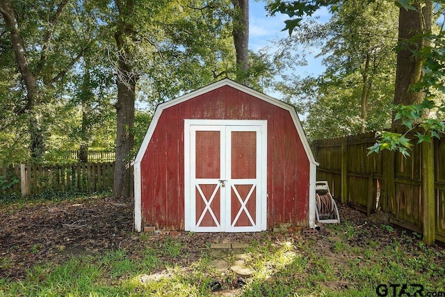 502 Northcreek Dr, Chandler, TX 75758 - view of shed with a fenced backyard