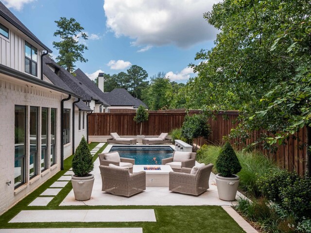 1555 Maple Crk, Tyler, TX 75703 - view of pool with a fenced backyard and a patio