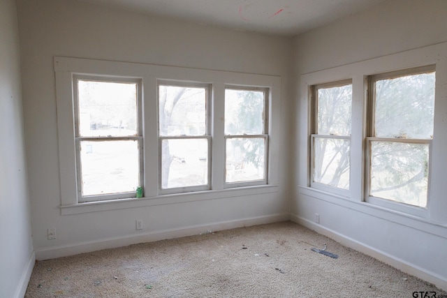 view of carpeted empty room