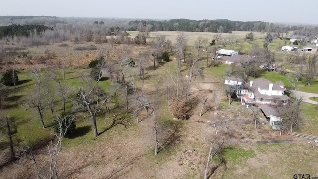 bird's eye view with a rural view