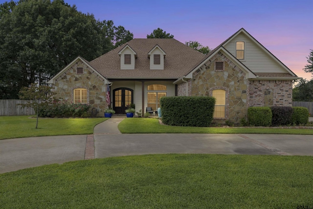 11187 Hunters Trl, Flint, TX 75762 - view of front of house featuring stone siding and roof with shingles