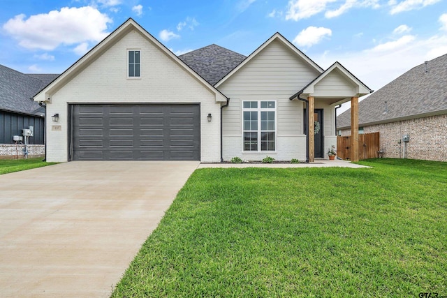 137 Sides Blvd, Bullard, TX 75757 - view of front of house featuring brick siding, concrete driveway, a garage, and roof with shingles