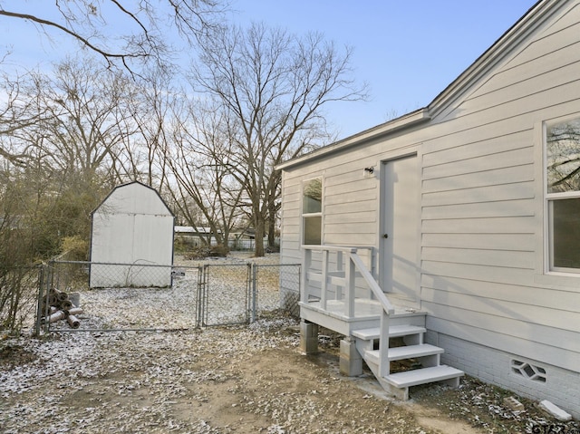 exterior space with a gate and fence