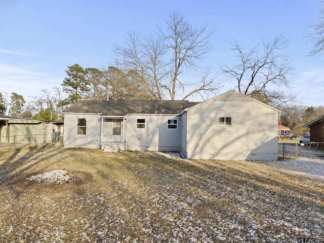 view of outdoor structure with fence