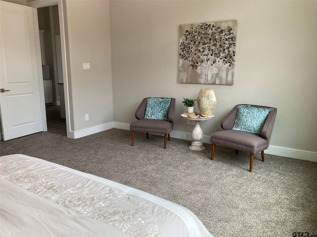 bedroom with carpet floors