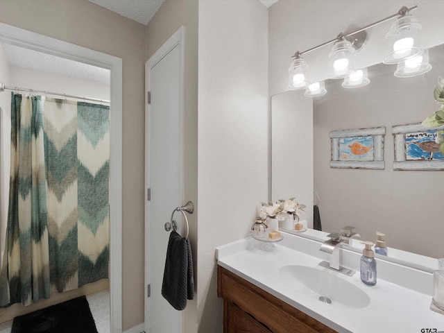 184 Shiprock Path, Holly Lake Ranch, TX 75765 - full bathroom with vanity and a shower with shower curtain