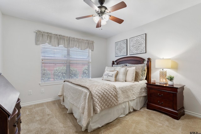 16050 Stonebriar Ct, Lindale, TX 75771 - bedroom with light colored carpet and a ceiling fan