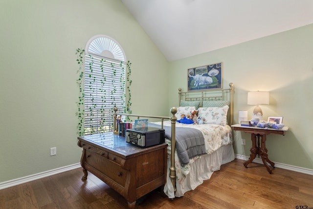 16050 Stonebriar Ct, Lindale, TX 75771 - bedroom with wood finished floors and vaulted ceiling