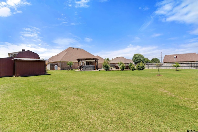 16050 Stonebriar Ct, Lindale, TX 75771 - view of yard with a pergola and an outbuilding