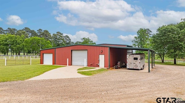 273 Fm 2276, Kilgore, TX 75662 - view of outbuilding featuring fence, an outbuilding, and dirt driveway