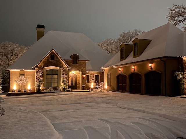 view of front of house featuring a garage