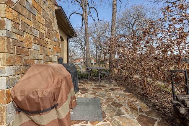 view of patio / terrace featuring grilling area