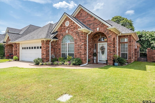 3109 Granbury Ct, Tyler, TX 75707 - traditional home with brick siding, an attached garage, and roof with shingles