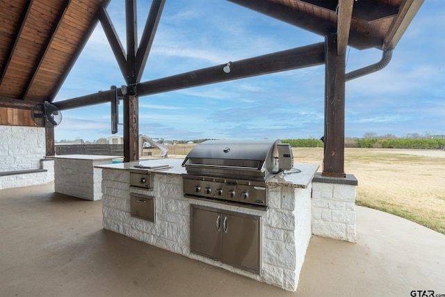 view of patio / terrace with area for grilling