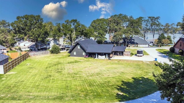 view of yard featuring central AC