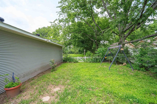 view of yard featuring a playground