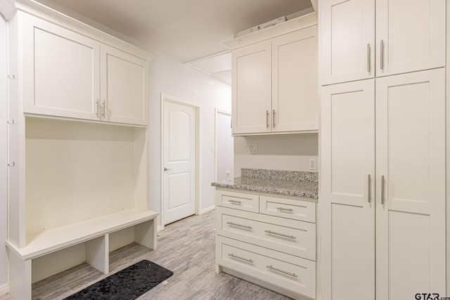 mudroom featuring light wood-type flooring