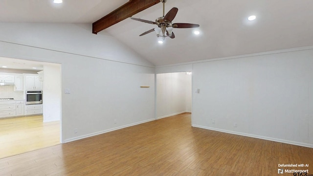 2505 Merry Ln, Tyler, TX 75701 - spare room with ceiling fan, light wood-type flooring, and recessed lighting